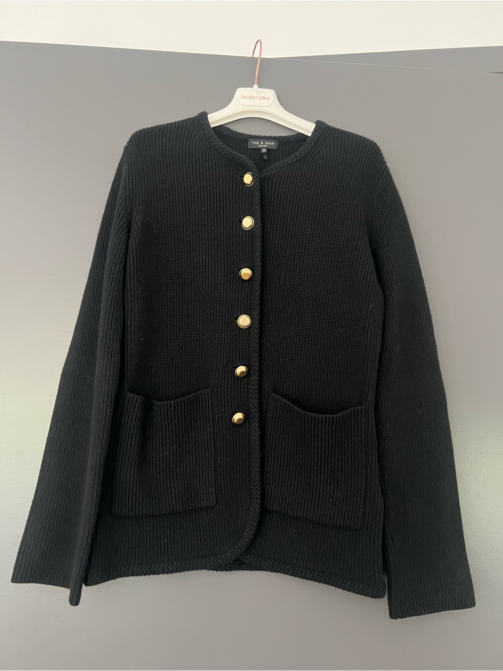 Rag & Bone Nancy Long Cardigan Black Size XS